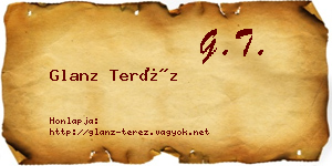 Glanz Teréz névjegykártya